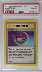V1699: 2000: Master Ball: 116/132: 1ST Edition: Gym Challenge: PSA: 8: NM-MT: 102261251